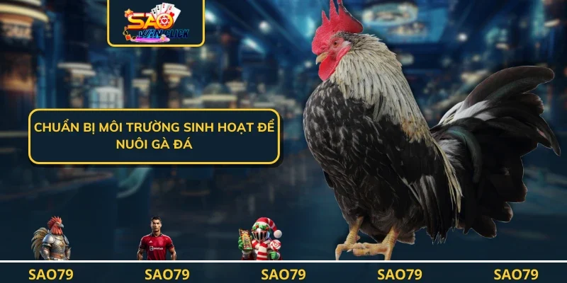 Chuẩn bị môi trường sinh hoạt để nuôi gà đá