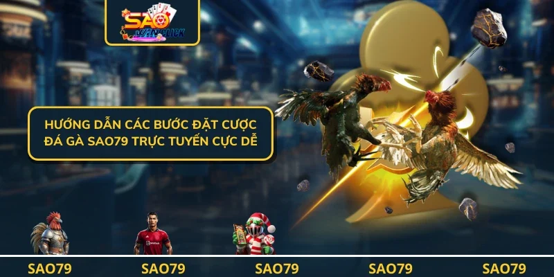 Hướng dẫn các bước đặt cược đá gà SAO79 trực tuyến cực dễ